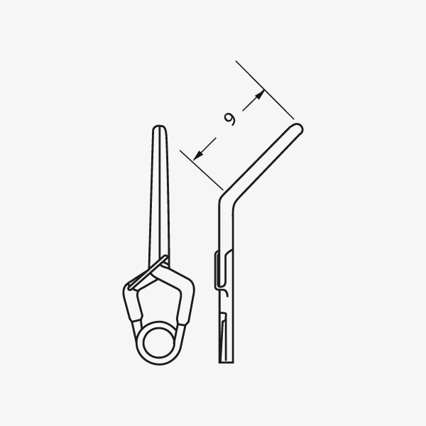 Clip Yasargil Estándar Permanente Curvo Estéril - Imagen 3