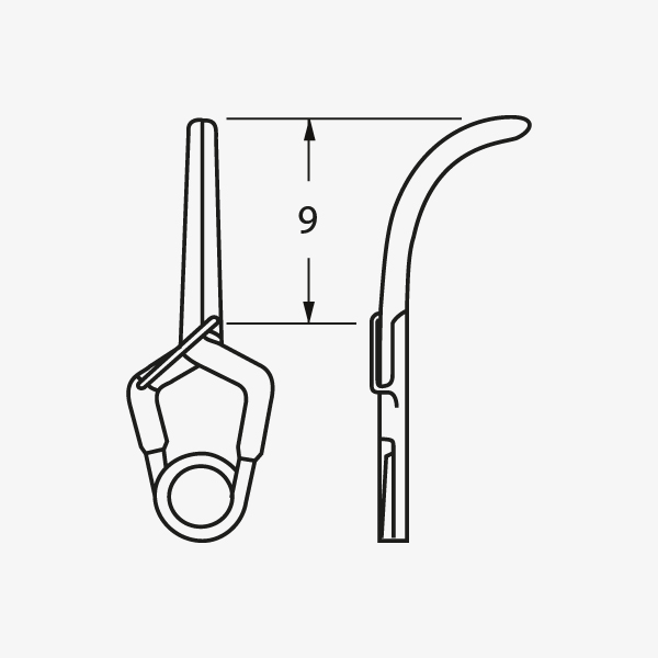 Clip Yasargil Estándar Permanente Curvo Estéril - Imagen 2