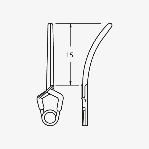 Clip Yasargil Estándar Permanente Curvo Estéril - Imagen 4